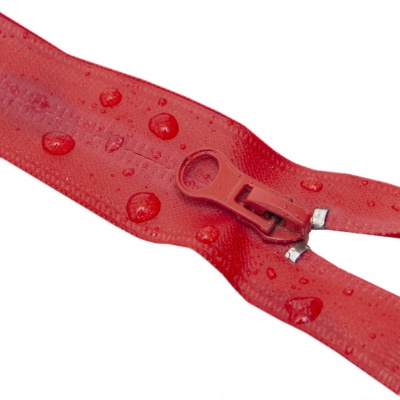 Молния водонепроницаемая PVC Т-7, 20 см, неразъемная, цвет (820)-красный - купить в Кургане. Цена: 21.56 руб.