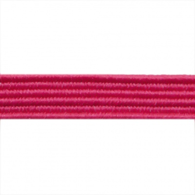 Резиновые нити с текстильным покрытием, шир. 6 мм ( упак.30 м/уп), цв.- 84-фуксия - купить в Кургане. Цена: 155.22 руб.