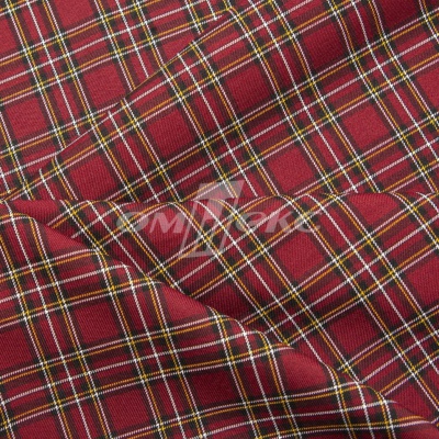 Ткань костюмная клетка 24379 2012, 230 гр/м2, шир.150см, цвет бордовый/бел/жел - купить в Кургане. Цена 539.74 руб.