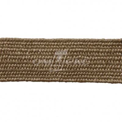 Тесьма отделочная полипропиленовая плетеная эластичная #2, шир. 40мм, цв.- соломенный - купить в Кургане. Цена: 50.99 руб.