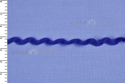 Тесьма плетеная "Вьюнчик"/синий - купить в Кургане. Цена: 40.72 руб.