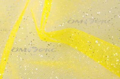Сетка Глиттер, 40 гр/м2, шир.160см, цвет жёлтый - купить в Кургане. Цена 163.01 руб.