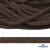 Шнур плетеный d-6 мм, 70% хлопок 30% полиэстер, уп.90+/-1 м, цв.1073-т.коричневый - купить в Кургане. Цена: 594 руб.