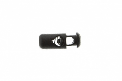 8108 Фиксатор пластиковый "Бочонок", 20х8 мм, цвет чёрный - купить в Кургане. Цена: 1.29 руб.
