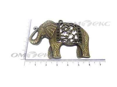 Декоративный элемент для творчества из металла "Слон"  - купить в Кургане. Цена: 26.66 руб.