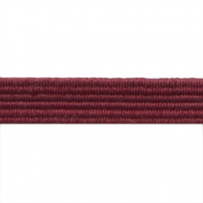 Резиновые нити с текстильным покрытием, шир. 6 мм ( упак.30 м/уп), цв.- 88-бордо - купить в Кургане. Цена: 155.22 руб.