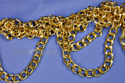 Цепь металл декоративная №11 (17*13) золото (10+/-1 м)  - купить в Кургане. Цена: 1 341.87 руб.