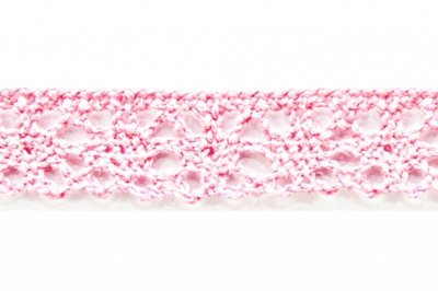 Тесьма кружевная 0621-1607, шир. 15 мм/уп. 20+/-1 м, цвет 096-розовый - купить в Кургане. Цена: 302.42 руб.