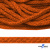 Шнур плетеный d-6 мм, 70% хлопок 30% полиэстер, уп.90+/-1 м, цв.1066-апельсин - купить в Кургане. Цена: 588 руб.