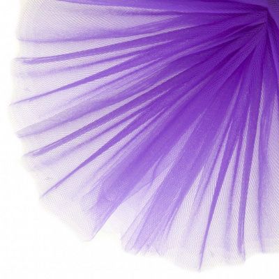 Фатин матовый 16-85, 12 гр/м2, шир.300см, цвет фиолетовый - купить в Кургане. Цена 96.31 руб.