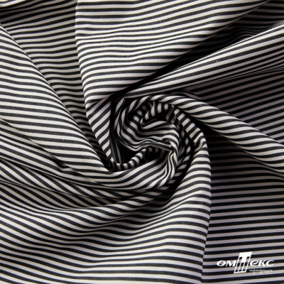Ткань сорочечная Полоска Кенди, 115 г/м2, 58% пэ,42% хл, шир.150 см, цв.6-черный, (арт.110) - купить в Кургане. Цена 306.69 руб.