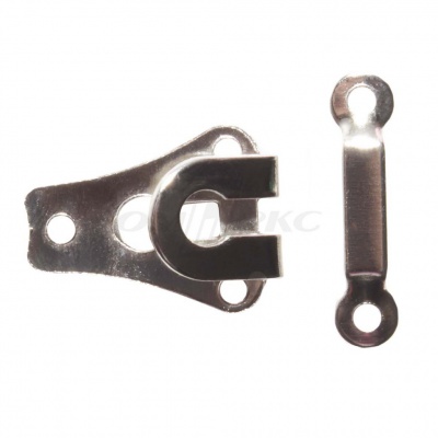 Крючки брючные металлические пришивные (уп.80 шт) цв.-никель - купить в Кургане. Цена: 145.43 руб.
