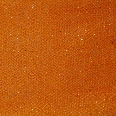 Сетка Глиттер, 24 г/м2, шир.145 см., оранжевый - купить в Кургане. Цена 117.24 руб.