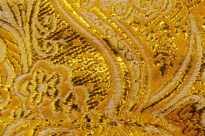 Ткань костюмная жаккард №12, 140 гр/м2, шир.150см, цвет жёлтый - купить в Кургане. Цена 383.29 руб.