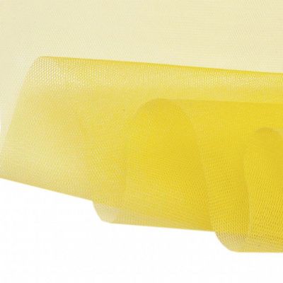 Фатин жесткий 16-68, 22 гр/м2, шир.180см, цвет жёлтый - купить в Кургане. Цена 89.29 руб.