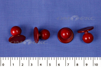 Пуговица поварская "Пукля", 10 мм, цвет красный - купить в Кургане. Цена: 2.28 руб.
