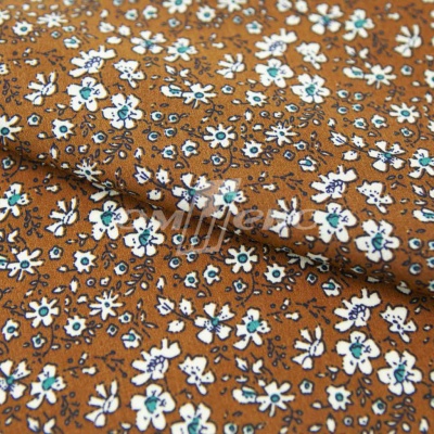 Плательная ткань "Фламенко" 11.1, 80 гр/м2, шир.150 см, принт растительный - купить в Кургане. Цена 239.03 руб.
