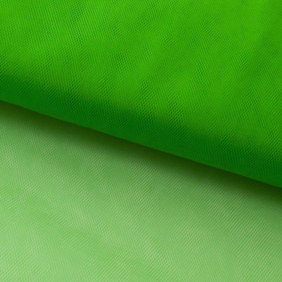 Фатин матовый 16-146, 12 гр/м2, шир.300см, цвет зелёный - купить в Кургане. Цена 113.85 руб.