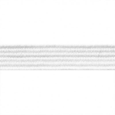 Резиновые нити с текстильным покрытием, шир. 6 мм (182 м/уп), цв.-белый - купить в Кургане. Цена: 705.59 руб.