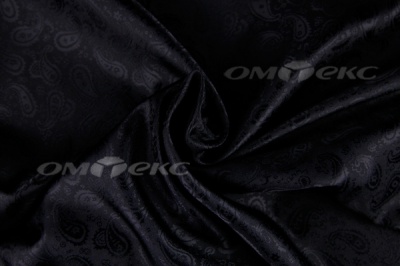 Ткань подкладочная жаккард Р14098, чёрный, 85 г/м2, шир. 150 см, 230T - купить в Кургане. Цена 166.45 руб.