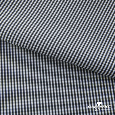 Ткань сорочечная Клетка Виши, 115 г/м2, 58% пэ,42% хл, шир.150 см, цв.6-черный, (арт.111) - купить в Кургане. Цена 306.69 руб.