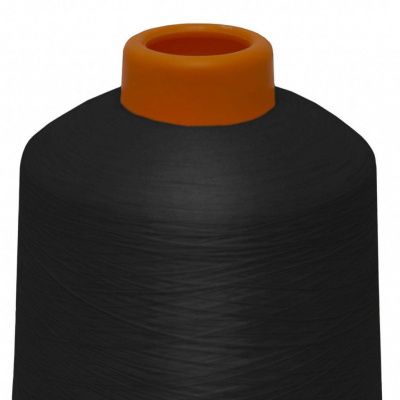 Нитки текстурированные некручёные, намот. 15 000 м, цвет чёрный - купить в Кургане. Цена: 204.10 руб.