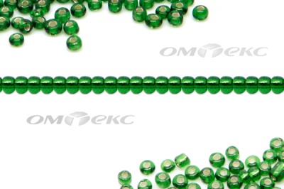 Бисер (SL) 11/0 ( упак.100 гр) цв.27В - зелёный - купить в Кургане. Цена: 53.34 руб.