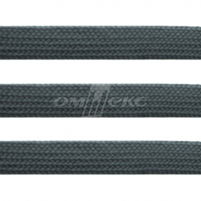 Шнур плетеный (плоский) d-12 мм, (уп.90+/-1м), 100% полиэстер, цв.272 - серый - купить в Кургане. Цена: 8.62 руб.