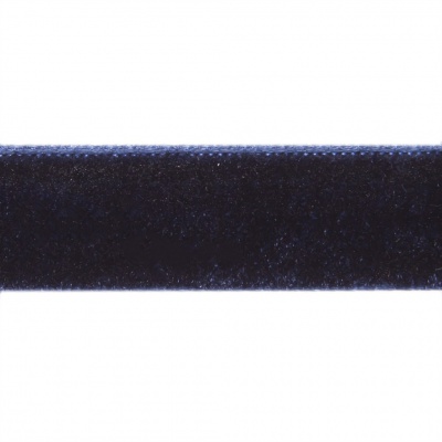 Лента бархатная нейлон, шир.12 мм, (упак. 45,7м), цв.180-т.синий - купить в Кургане. Цена: 411.60 руб.