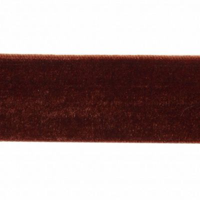 Лента бархатная нейлон, шир.25 мм, (упак. 45,7м), цв.120-шоколад - купить в Кургане. Цена: 981.09 руб.