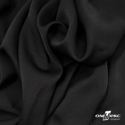 Ткань плательная Габриэль 100% полиэстер,140 (+/-10) гр/м2, шир. 150 см, цв. черный BLACK - купить в Кургане. Цена 248.37 руб.