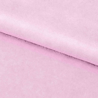 Велюр JS LIGHT 1, 220 гр/м2, шир.150 см, (3,3 м/кг), цвет бл.розовый - купить в Кургане. Цена 1 055.34 руб.