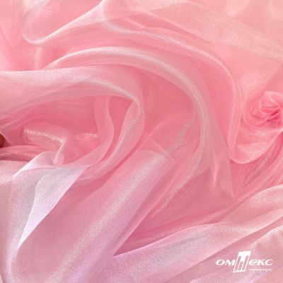Ткань органза, 100% полиэстр, 28г/м2, шир. 150 см, цв. #47 розовая пудра - купить в Кургане. Цена 86.24 руб.