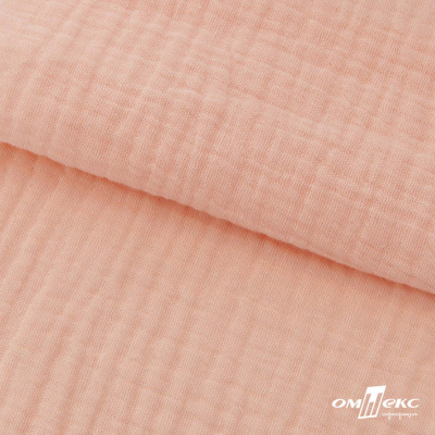 Ткань Муслин, 100% хлопок, 125 гр/м2, шир. 140 см #201 цв.(18)-розовый персик - купить в Кургане. Цена 464.97 руб.