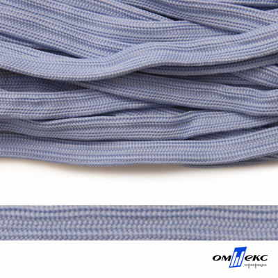 Шнур плетеный (плоский) d-12 мм, (уп.90+/-1м), 100% полиэстер, цв.259 - голубой - купить в Кургане. Цена: 8.62 руб.