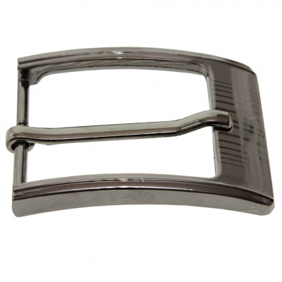 Пряжка металлическая для мужского ремня SC035#7 (шир.ремня 40 мм), цв.-тем.никель - купить в Кургане. Цена: 43.93 руб.