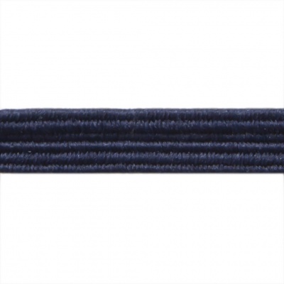Резиновые нити с текстильным покрытием, шир. 6 мм ( упак.30 м/уп), цв.- 117-т.синий - купить в Кургане. Цена: 152.05 руб.