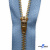 Молнии джинсовые металл т-5, 18 см латунь (YG), цв.-деним (231) - купить в Кургане. Цена: 22.80 руб.