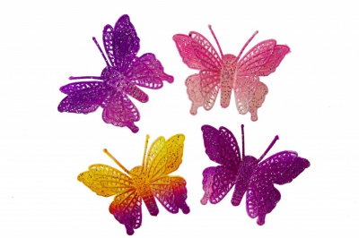 Бабочка декоративная пластиковая #12 - купить в Кургане. Цена: 7.16 руб.