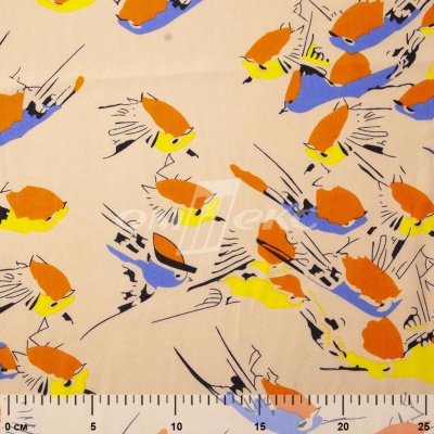 Плательная ткань "Софи" 14.1, 75 гр/м2, шир.150 см, принт птицы - купить в Кургане. Цена 241.49 руб.