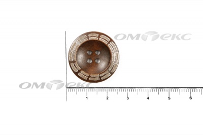 Пуговица деревянная круглая №53 (25мм) - купить в Кургане. Цена: 3.68 руб.