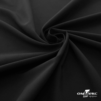 Плательная ткань "Невада", 120 гр/м2, шир.150 см, цвет чёрный - купить в Кургане. Цена 254.22 руб.
