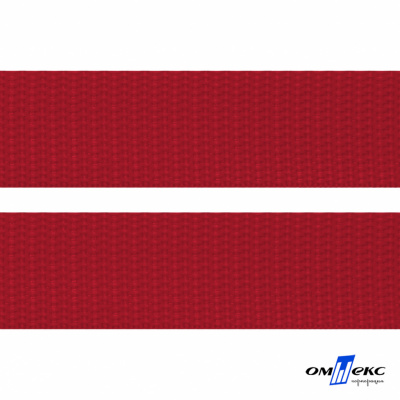 Красный- цв.171 -Текстильная лента-стропа 550 гр/м2 ,100% пэ шир.25 мм (боб.50+/-1 м) - купить в Кургане. Цена: 405.80 руб.
