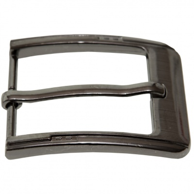 Пряжка металлическая для мужского ремня SC035#6 (шир.ремня 40 мм), цв.-тем.никель - купить в Кургане. Цена: 43.93 руб.