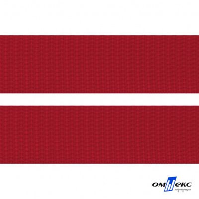 Красный - цв.171- Текстильная лента-стропа 550 гр/м2 ,100% пэ шир.50 мм (боб.50+/-1 м) - купить в Кургане. Цена: 797.67 руб.