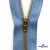 Молнии джинсовые металл т-4, 18 см латунь (YG), цв.-деним (231) - купить в Кургане. Цена: 21.57 руб.
