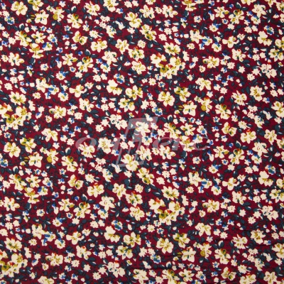 Плательная ткань "Софи" 5.1, 75 гр/м2, шир.150 см, принт растительный - купить в Кургане. Цена 243.96 руб.