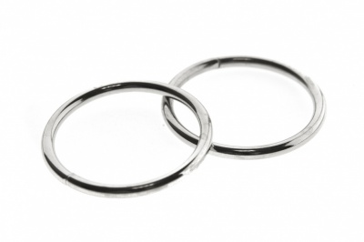 Кольцо металлическое №40 мм, цв.-никель - купить в Кургане. Цена: 4.45 руб.