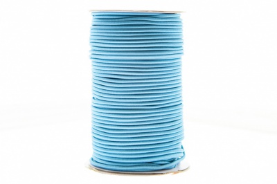 0370-1301-Шнур эластичный 3 мм, (уп.100+/-1м), цв.168 - голубой - купить в Кургане. Цена: 459.62 руб.