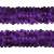 Тесьма с пайетками 12, шир. 30 мм/уп. 25+/-1 м, цвет фиолет - купить в Кургане. Цена: 1 098.48 руб.